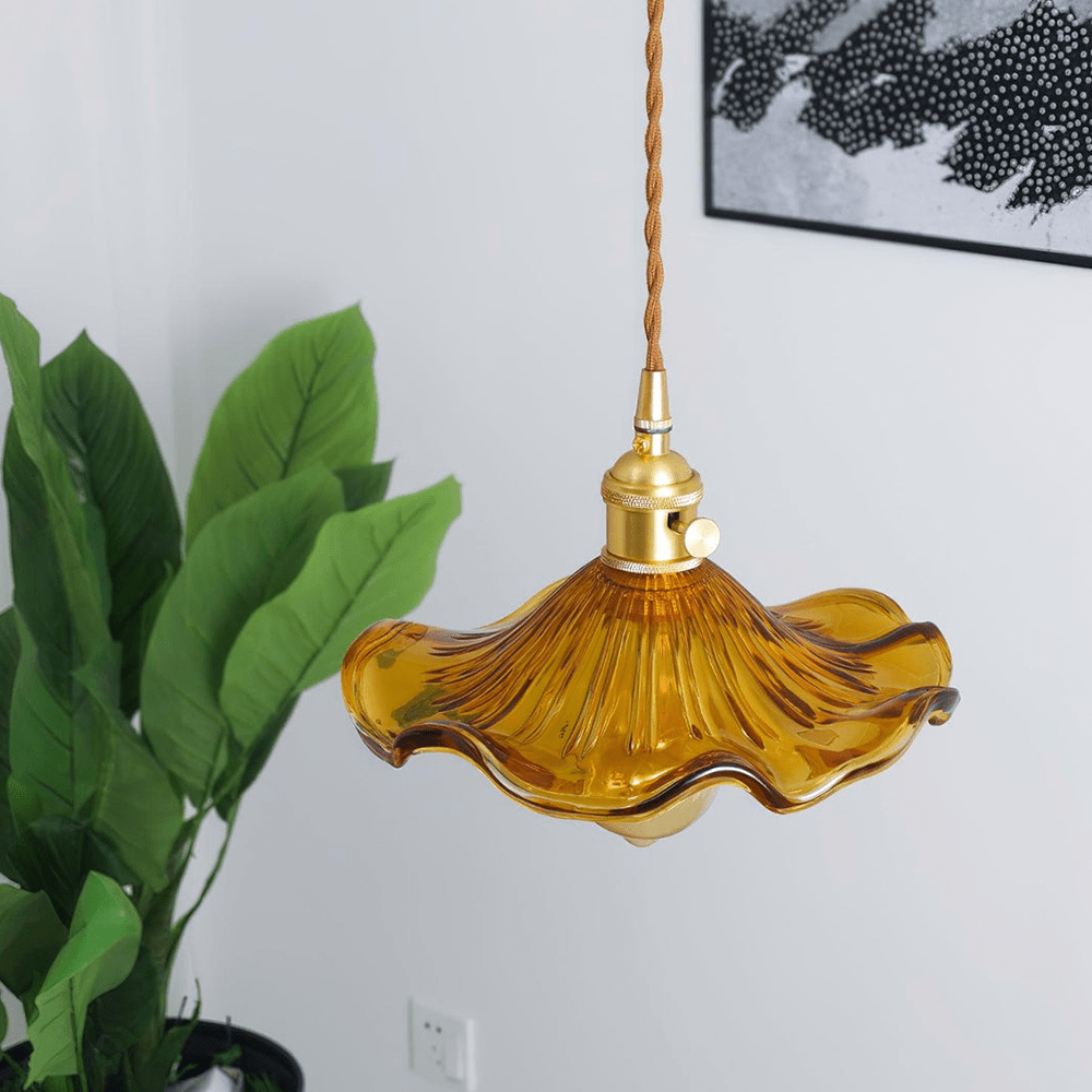 HANGLAMP BLOEMPATROON | GROEN