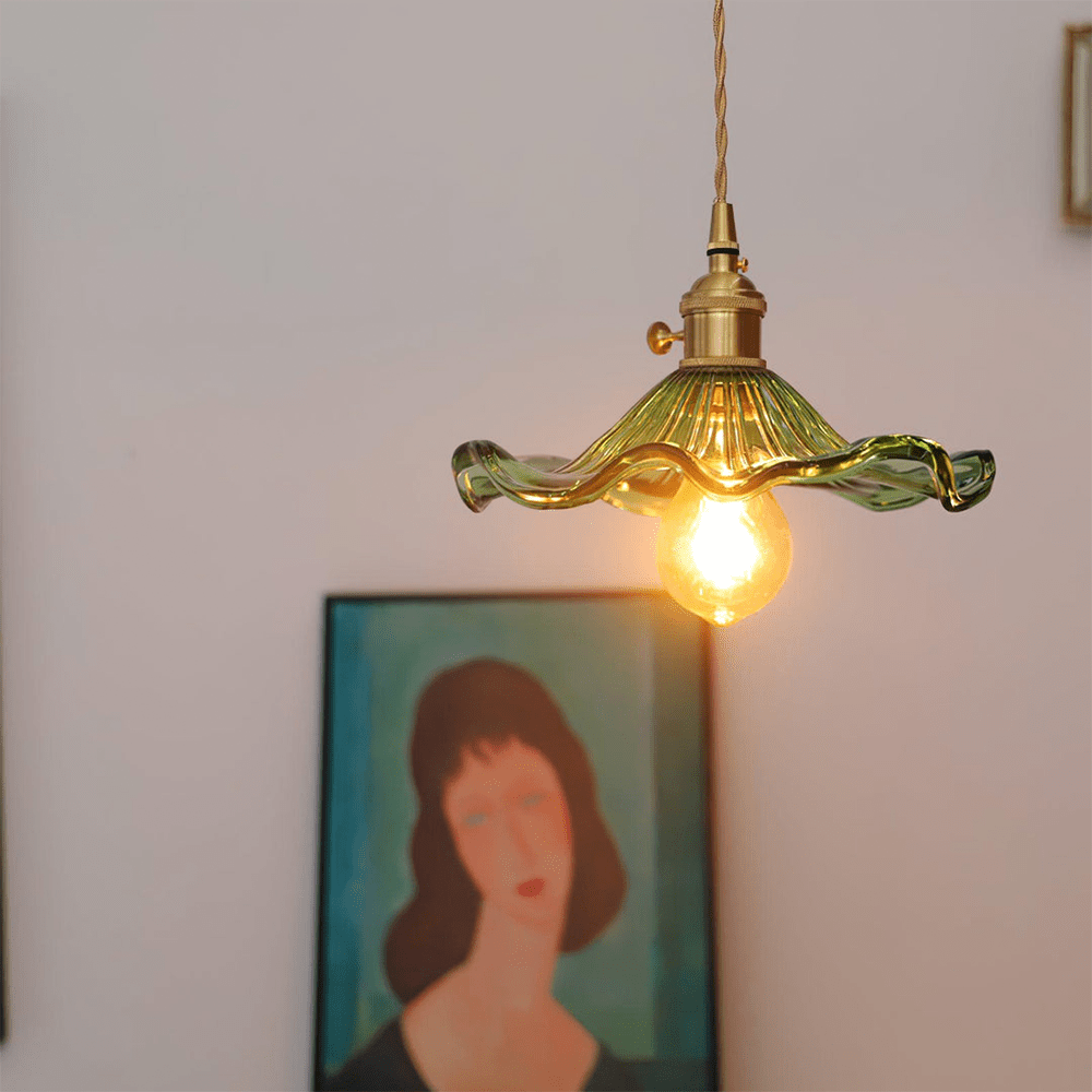 HANGLAMP BLOEMPATROON | GROEN