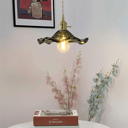 HANGLAMP BLOEMPATROON | WIT