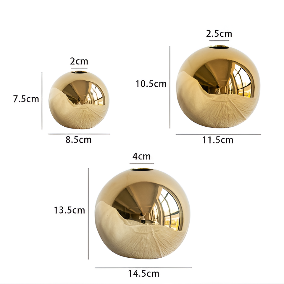 BOLVAAS | KERAMISCHE | GOUDKLEURIG