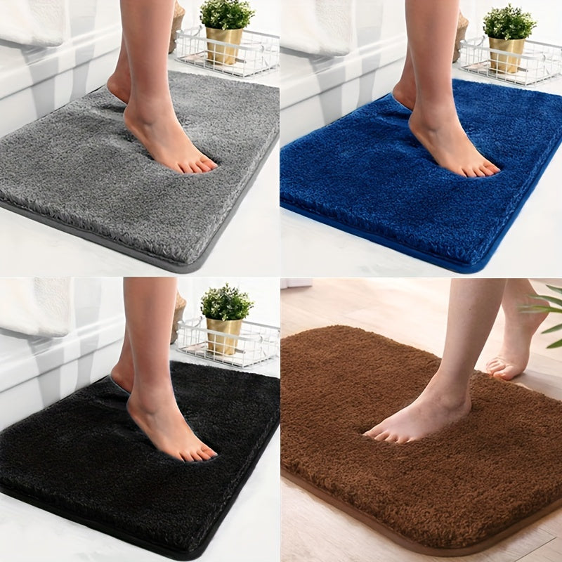 BADMAT | ANTISLIP | PLUCHE | DONKERBLAUW